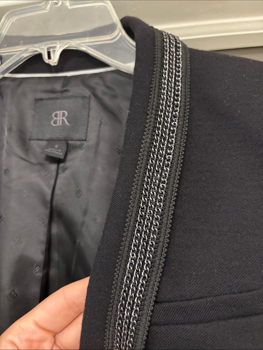 Banana Republic black blazer chain detail 8 - Picture 2 of 5